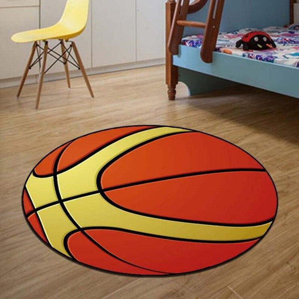 Tapis Rond Ballon De Basketball | Mon Tapis Rond