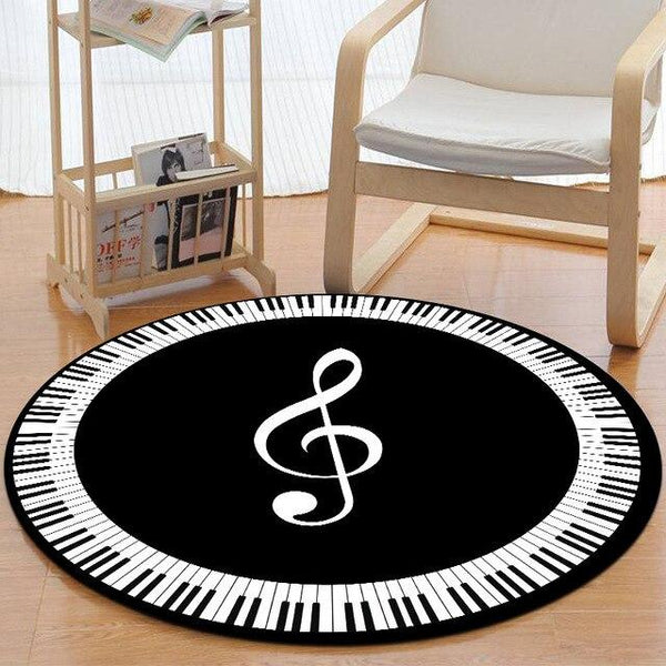 Tapis Rond Clé De Sol | Mon Tapis Rond