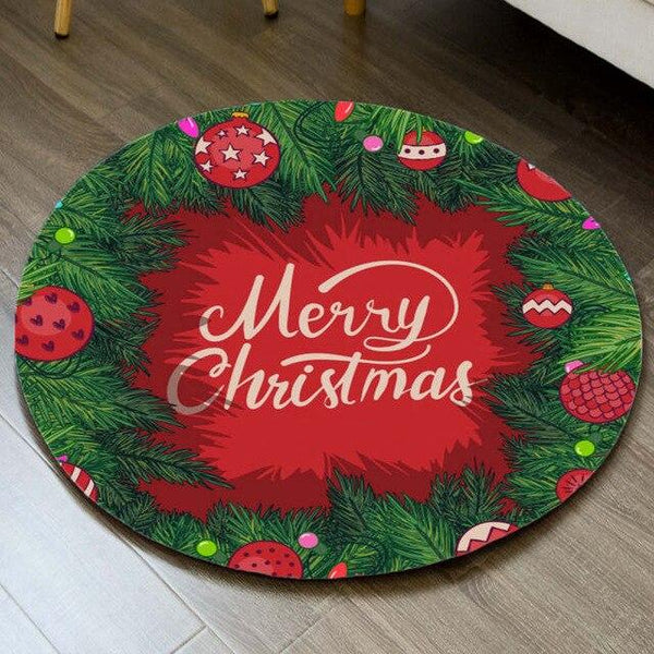 Tapis Rond Joyeux Noël | Mon Tapis Rond