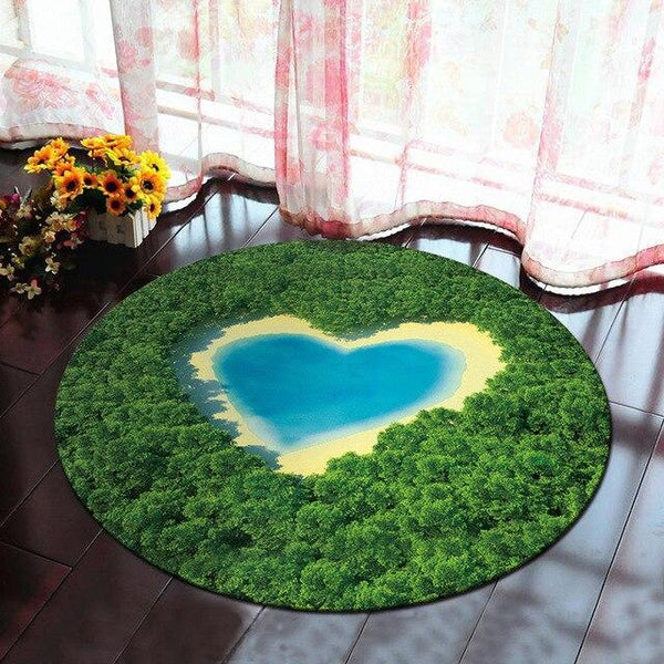 Tapis Rond Le Lac Des Amoureux | Mon Tapis Rond