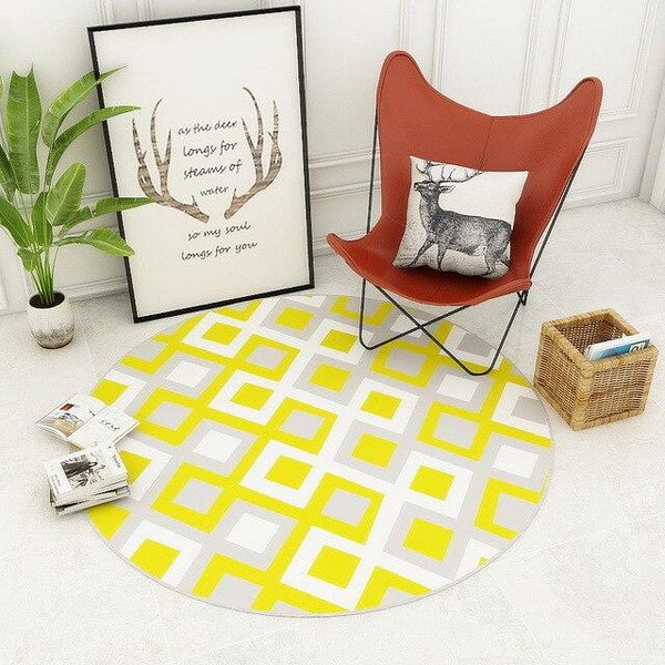 Tapis Rond Vert Pomme | Mon Tapis Rond