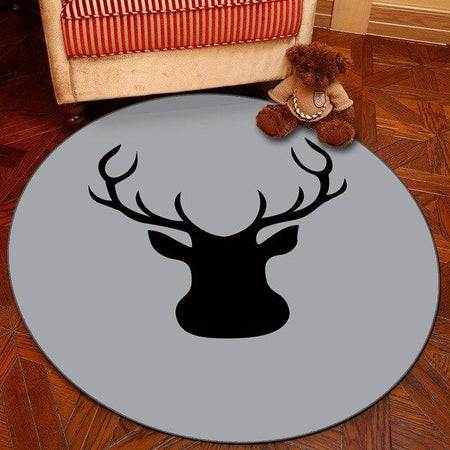 Grand Tapis Rond Gris | Mon Tapis Rond