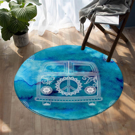 Tapis Rond Peace and Love