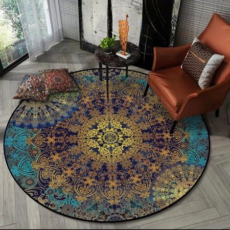 Tapis Rond Art Abstrait