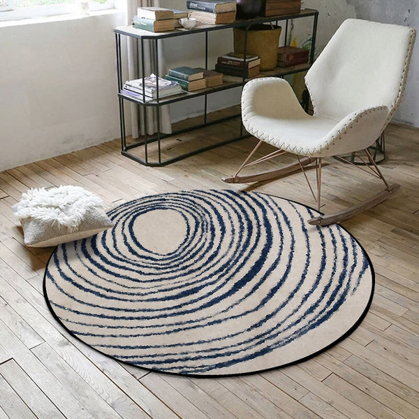tapis rond blanc 120 cm