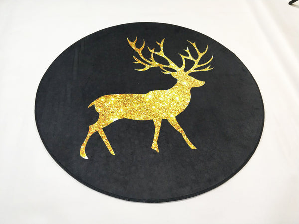 Tapis Rond Couleur Or