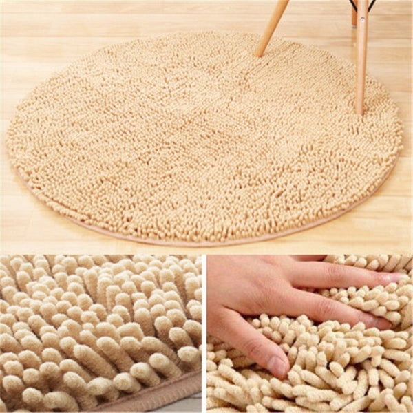 Tapis Rond Shaggy Beige