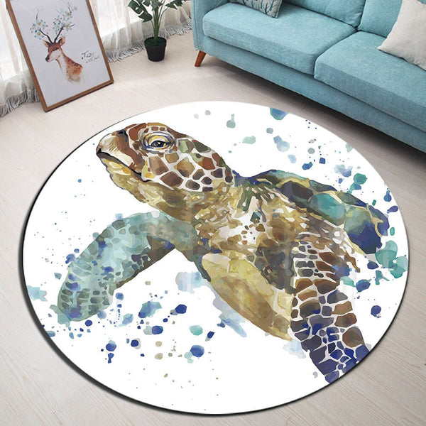 Tapis Rond Tortue
