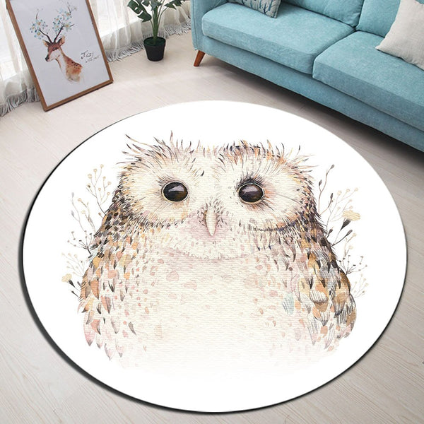 Tapis Rond Hibou