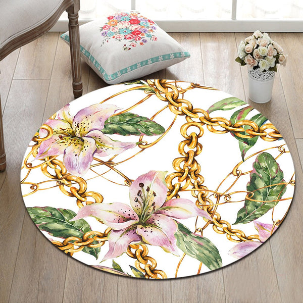 Tapis Rond Fleur De Lys