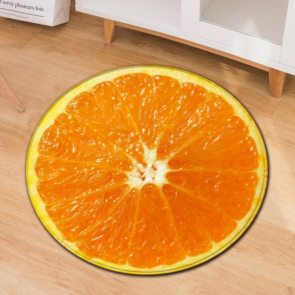 Tapis Rond <br> Fruit Orange