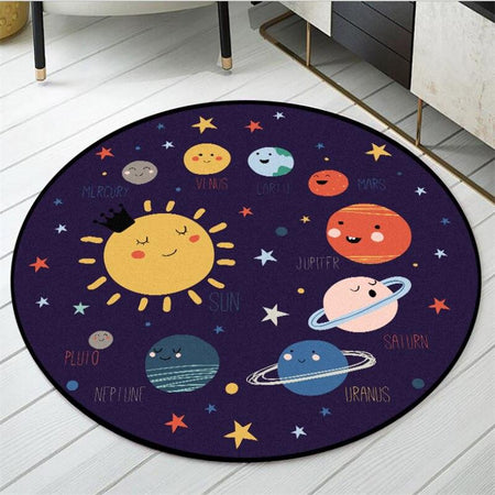 Tapis Bleu Marine Rond | Mon Tapis Rond