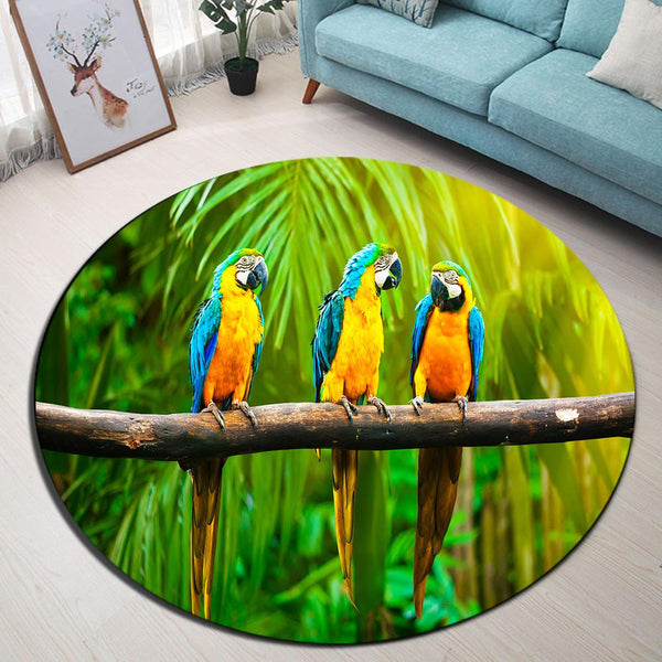 Tapis Rond Ambiance Tropicale | Mon Tapis Rond