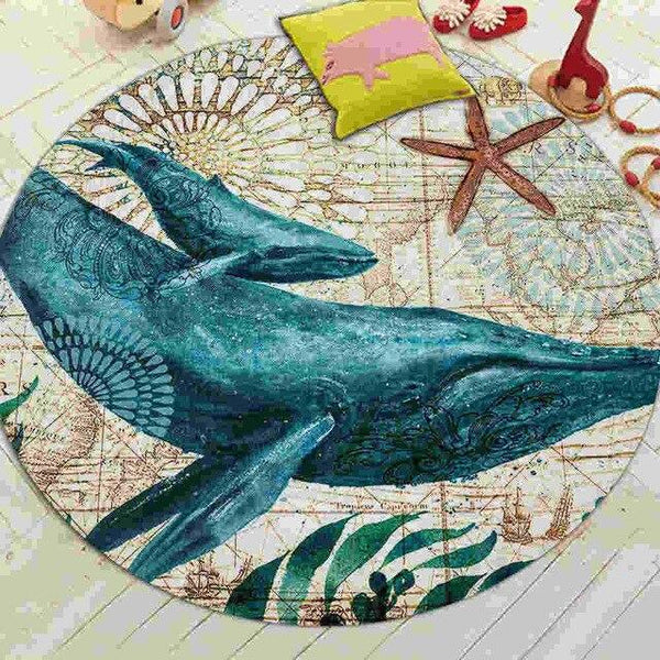 Tapis Rond Baleine | Mon Tapis Rond