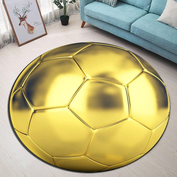 Tapis Rond Ballon D'Or | Mon Tapis Rond