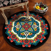 Tapis Rond Bohême Noir | Mon Tapis Rond