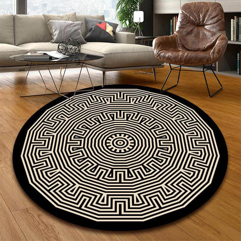 Tapis Rond Ethnique