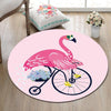 Tapis Rond Flamant Rose | Mon Tapis Rond