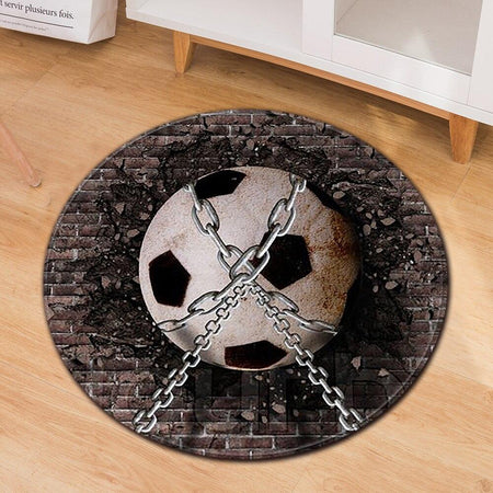 Tapis Rond Foot Enchainné | Mon Tapis Rond