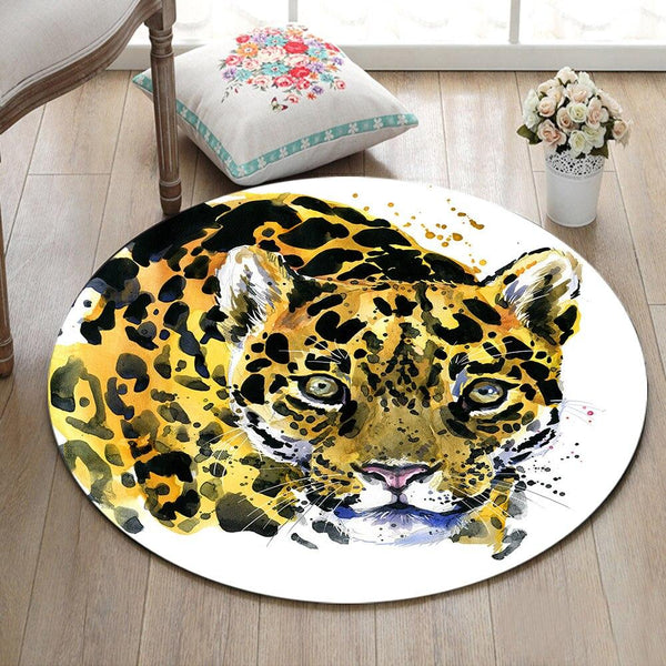 Tapis Rond Léopard | Mon Tapis Rond