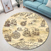 Tapis Rond Motif Bateau | Mon Tapis Rond