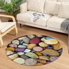 Tapis Rond Motif Galet | Mon Tapis Rond