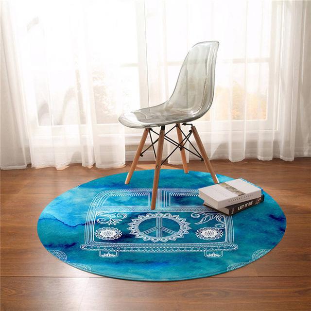 Tapis Rond Peace and Love | Mon Tapis Rond