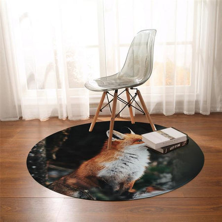 Tapis Rond Renard Intrépide | Mon Tapis Rond