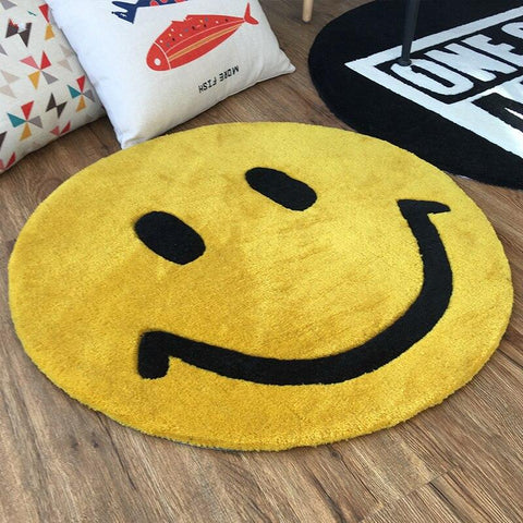 Tapis Rond Moutarde