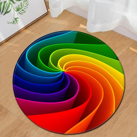 Tapis Rond Multicolore