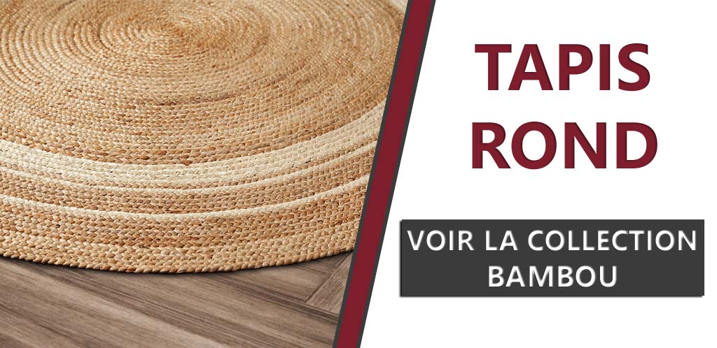 Collection tapis rond en bambou