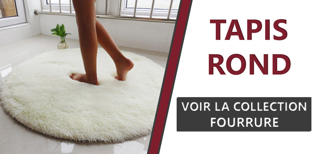 Collection tapis ronds en fourrures