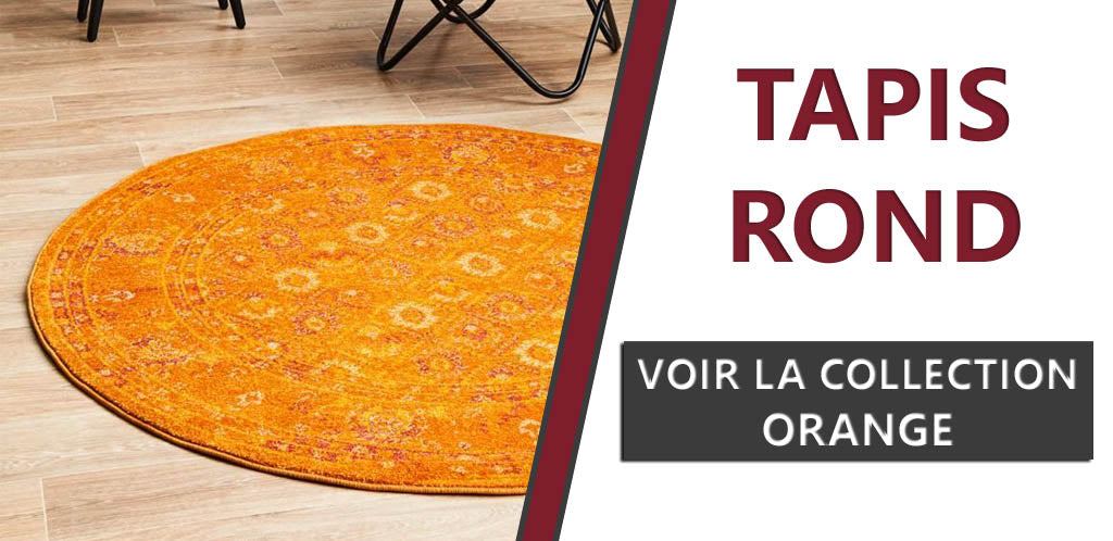 Collection de tapis ronds orange