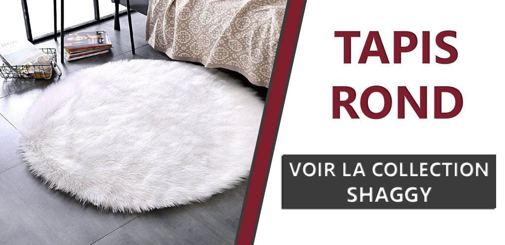 Collection tapis rond shaggy