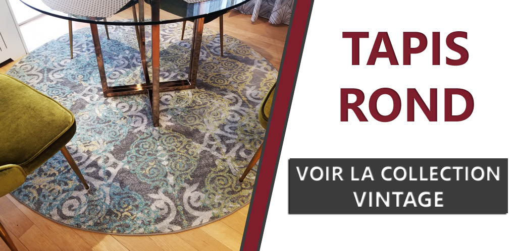 Collection tapis rond vintage