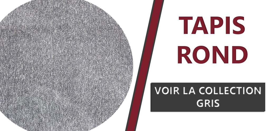 Collection tapis rond gris