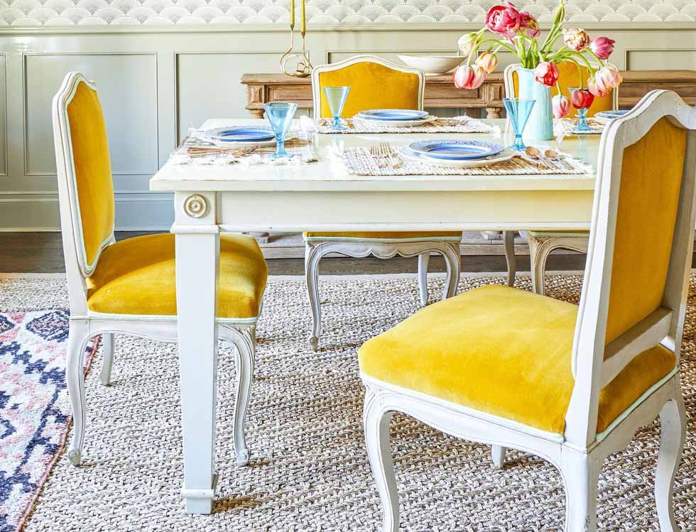 Chaise décoration printanière 