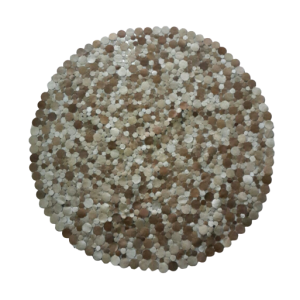 Tapis Rond Peau de Vache Multicolore