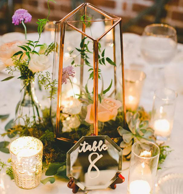 Idée de décoration de table rustique et facile pour les réceptions de mariages