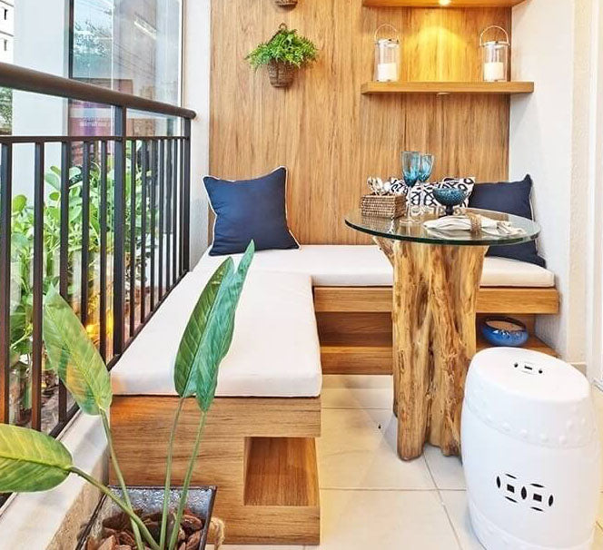 Table de Jardin sur Balcon Bois