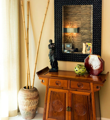 Bambou dans un large vase