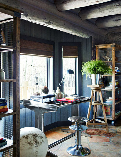 Bureau avec une ambiance industrielle