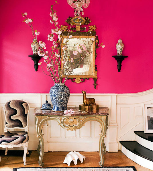 Déco avec des couleurs du mur audacieuses