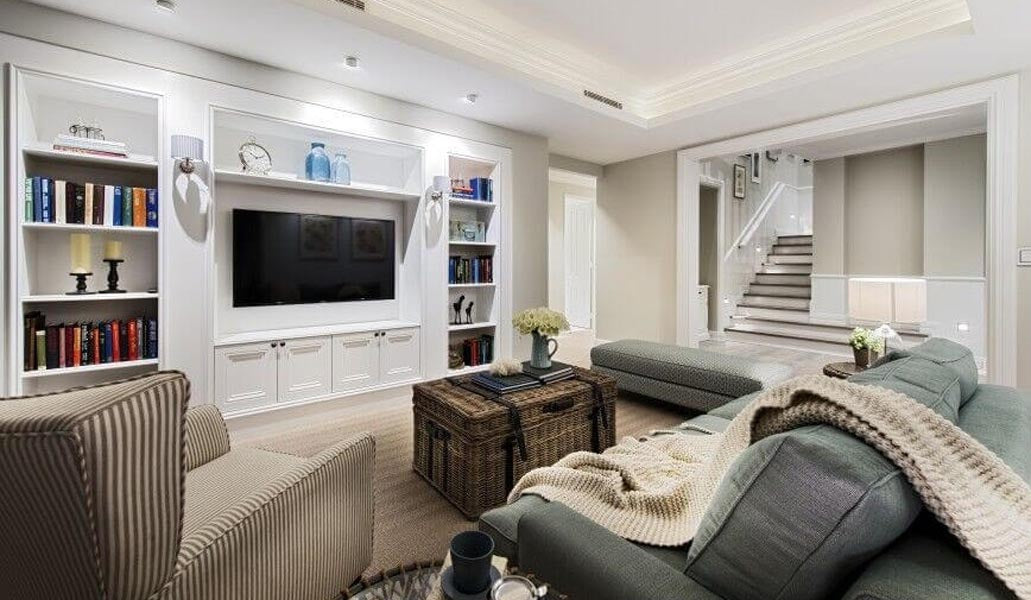 Couvertures dans un salon cosy