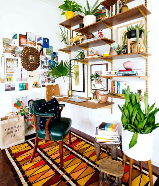 Déco d'un bureau de style Bohémien