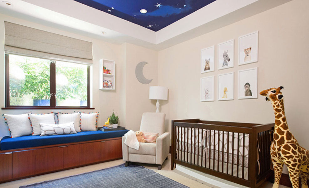 Décoration chambre bébé garçon avec thème de l'espace