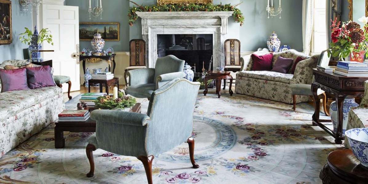Grand et beau tapis à fleur