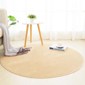 Grand Tapis Rond Beige