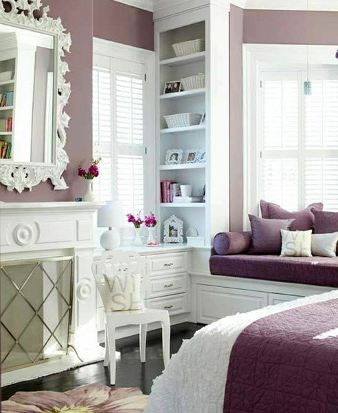 Chambre ado fille avec couleur blanche et lavande