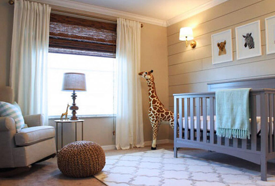 Idée déco de la chambre du bébé garçon thème animaux de la savane